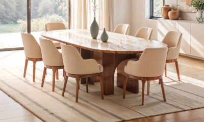 Pack Arco Ceramique Table a manger 280 x 130 cm 8 Casablanca Chaises 1300x781