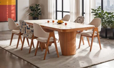 Pack Jasper Ceramique Table a manger 220 x 110 cm 6 Nelly Chaises 1300x781